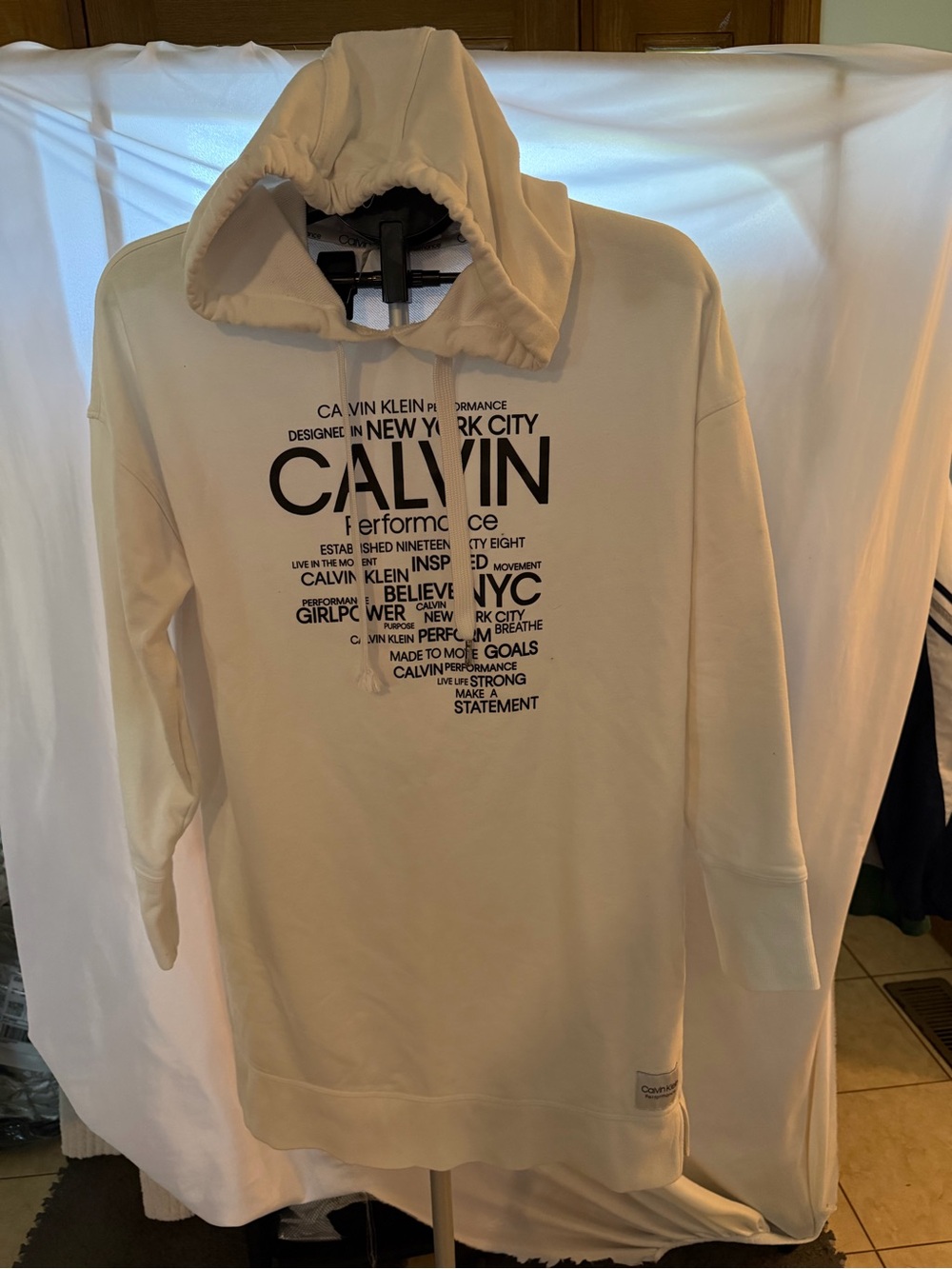 Calvin Klein women’s White Graphic Hoodie